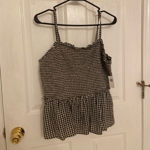 Old Navy Gingham Peplum Tank